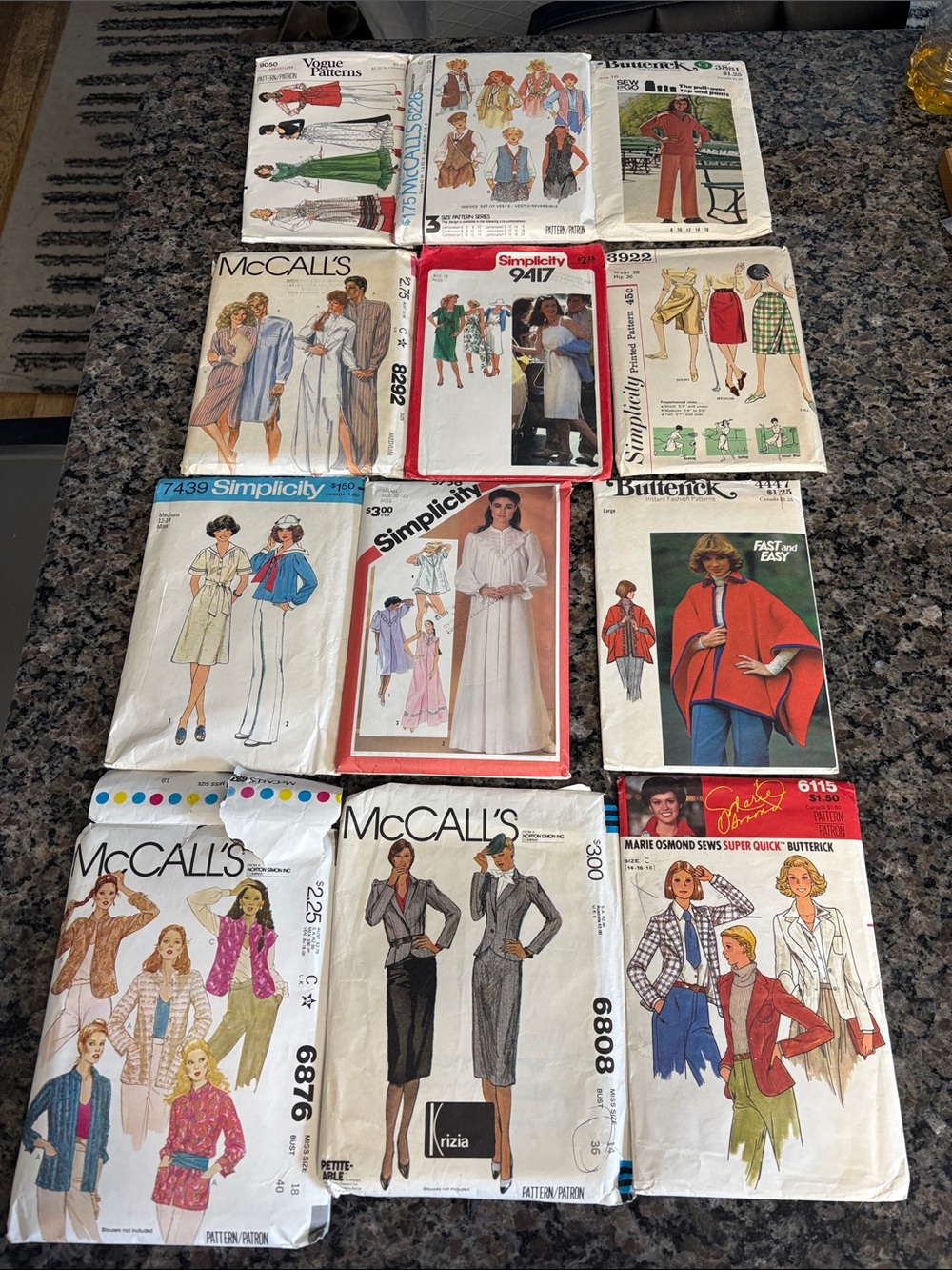 Uncut Vintage 12 Sewing Patterns Women Jackets & Coats Assortment